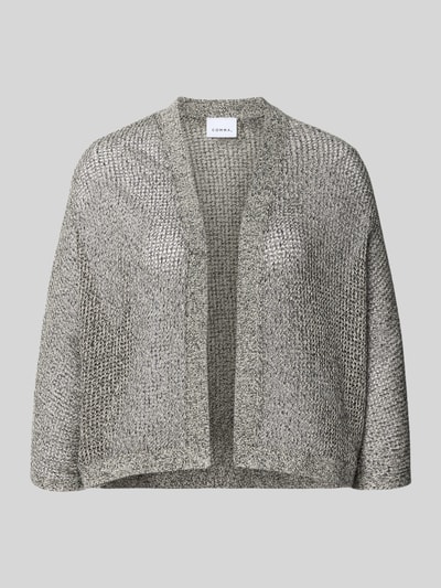 Produktfoto, Strickjacke in offener Passform mit 3/4-Arm von Comma aus reiner Baumwolle mit Strukturmuster in Grau