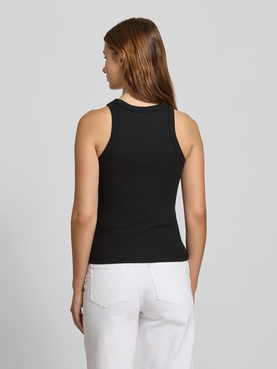 Calvin Klein Jeans Top z wyhaftowanym logo i okrągłym dekoltem Czarny 5