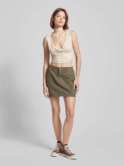 Only Korte top met cut-out, model 'JANY' Beige - 1