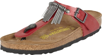 Birkenstock Sandalen mit Metall-Applikation Kirschrot 4