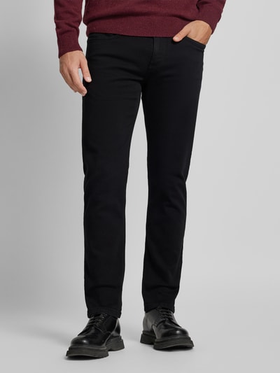 s.Oliver BLACK LABEL Jeansy o kroju slim fit ze średnim stanem i wąską nogawką Czarny 4