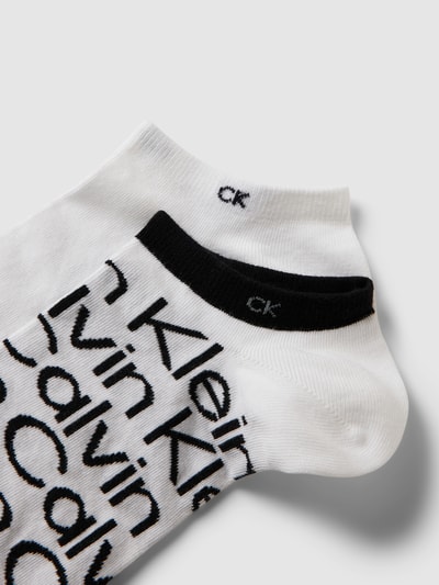 CK Calvin Klein Sneakersocken mit Label-Detail im 2er-Pack Weiss 2