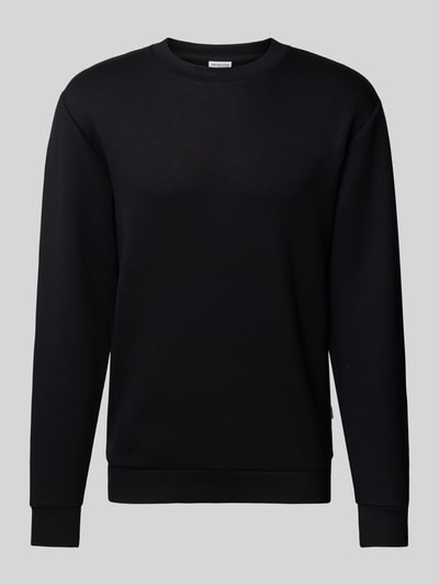 SELECTED HOMME Sweatshirt mit gerippten Abschlüssen Modell 'EMANUEL' Black 2