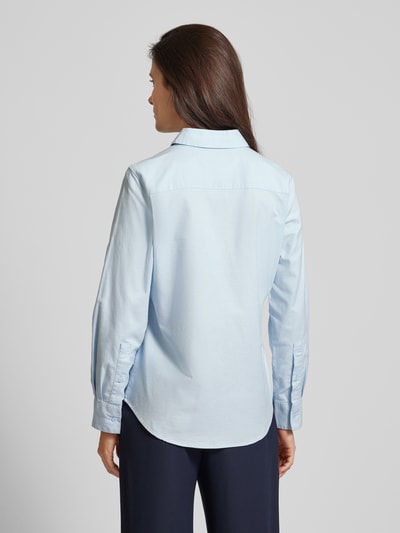 Tommy Hilfiger Regular fit overhemdblouse met logostitching, model 'OXFORD' Lichtblauw - 5