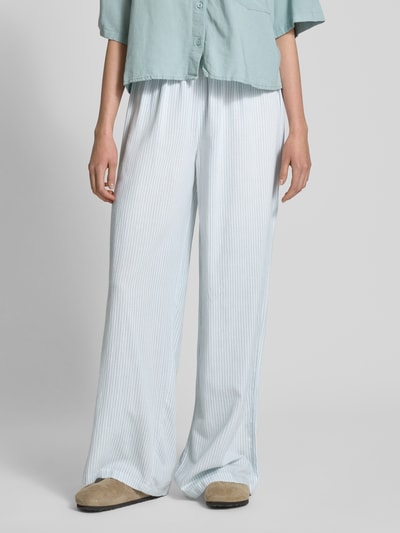 Review Wide Leg Stoffhose mit elastischem Bund Bleu 4