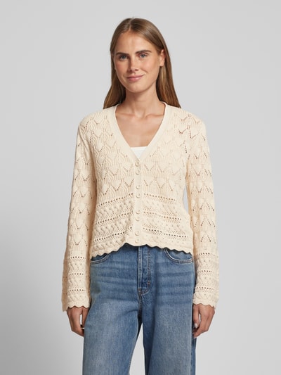 Vero Moda Damen Cardigan mit Strickmuster Ecru 4