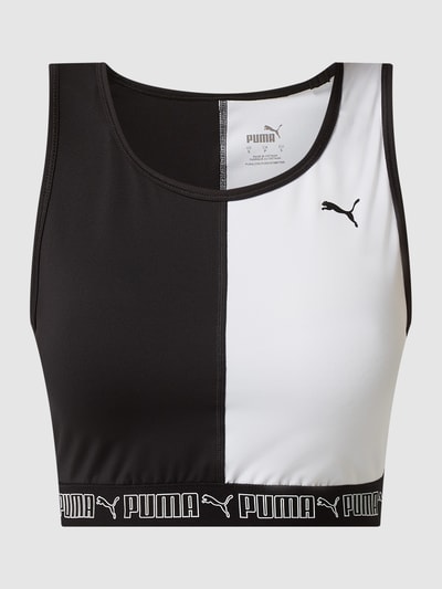 PUMA PERFORMANCE Tight fit bustier met logo in band  Zwart - 2