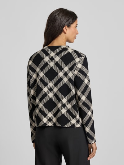 comma Gebreide pullover van viscosemix met ronde hals Zwart - 5