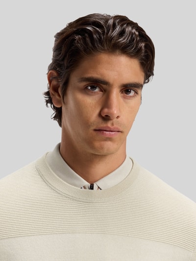 BOSS Green Pullover mit Logo-Schriftzug KN_Momentum-X CN Sand 3