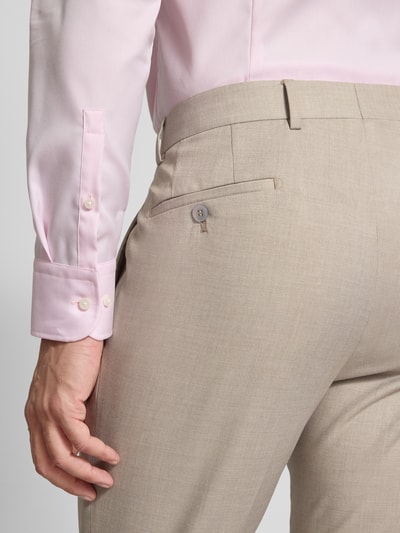 HECHTER PARIS Slim fit pak met reverskraag Beige - 7