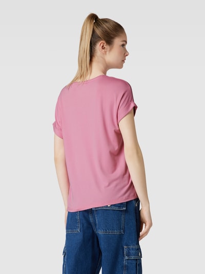 Only T-shirt met ronde hals, model 'Moster' Roze - 5