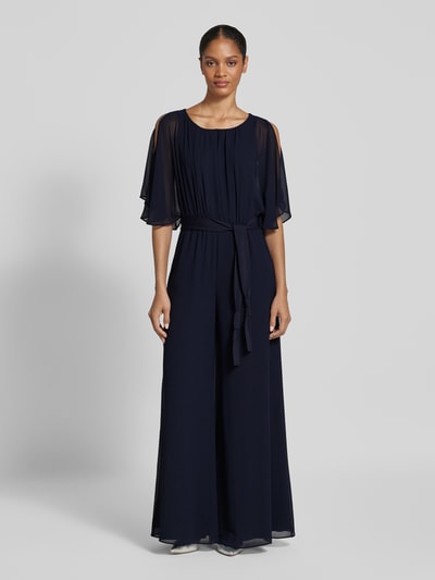 Vera Mont Jumpsuit met strikceintuur Donkerblauw - 4