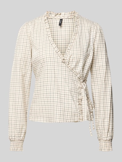 Vero Moda Regular Fit Langarmbluse aus reiner Baumwolle Modell 'LOVA' Offwhite 2