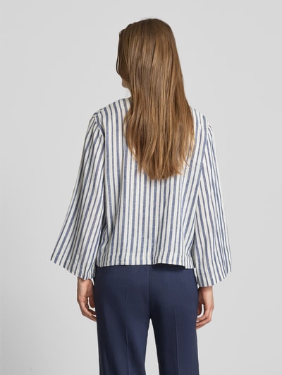 B.Young Bluzka z rękawem o dł. 3/4 i wiązaniem model ‘FALAKKA’ Błękitny 5