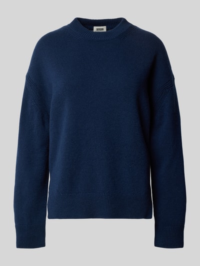 Drykorn Oversized Strickpullover mit gerippten Abschlüssen Dunkelblau 2