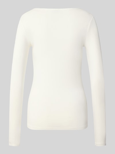 Jake*s Casual Longsleeve mit U-Boot-Ausschnitt Offwhite 3