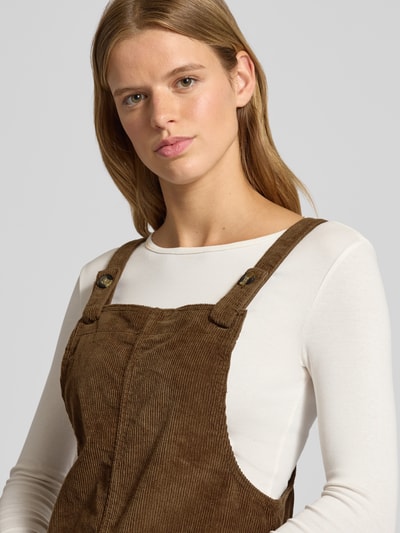 Only Leicht ausgestellt Freizeitkleid aus Baumwoll-Mix Modell 'GLOBAL'  Mittelbraun Mel 3