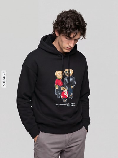 Polo Ralph Lauren bluza z kapturem o kroju regular fit z mieszanki bawełny Czarny 4