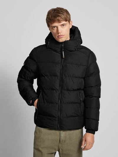 Superdry Steppjacke mit Reißverschlusstaschen Black 4