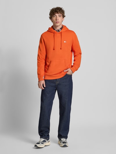 Tommy Jeans Bluza z kapturem o kroju regular fit z czystej bawełny Pomarańczowy 1