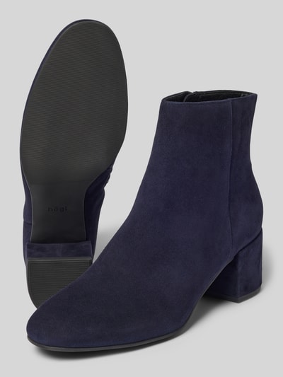 Productfoto, Stiefeletten aus echt leer met ritssluiting van Högl in donkerblauw, gladde zool, afgeronde pasvorm, hakhoogte maat 40: 6 cm, schachthoogte maat 40: 12 cm, schachtbreedte maat 40: 12 cm