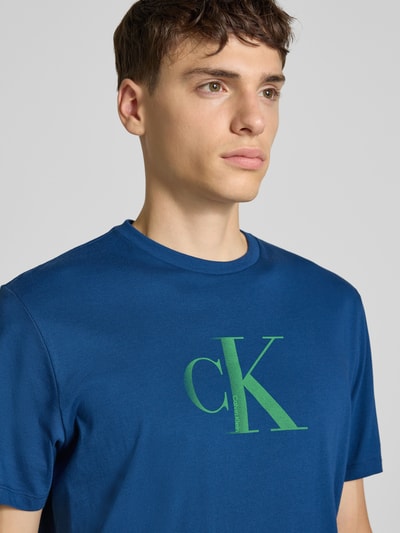 Calvin Klein Jeans Regular Fit T-Shirt aus reiner Baumwolle mit Logo-Print Dunkelblau 3