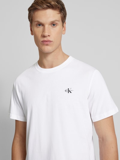 Calvin Klein Jeans T-Shirt mit Label-Print im 2er-Pack Weiss 3