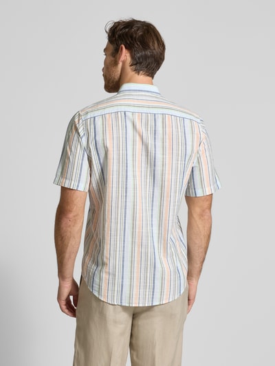 Lerros Slim fit vrijetijdsoverhemd met kentkraag Oranje - 5