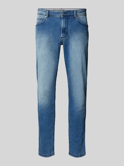 Christian Berg Men Straight Fit Jeans mit Brand-Detail Blau 2