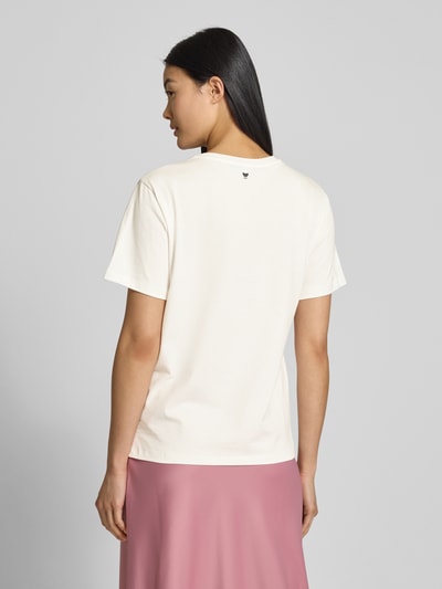 Weekend Max Mara T-shirt met labelstitching, model 'OLGA' Wit - 5