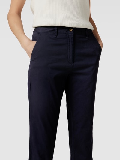 Gant Spodnie z detalami z logo Granatowy 3
