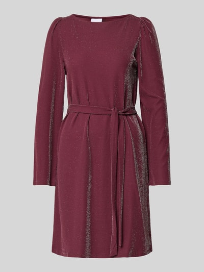 Vila Mini-jurk met boothals, model 'ELEINAS' Prune - 2