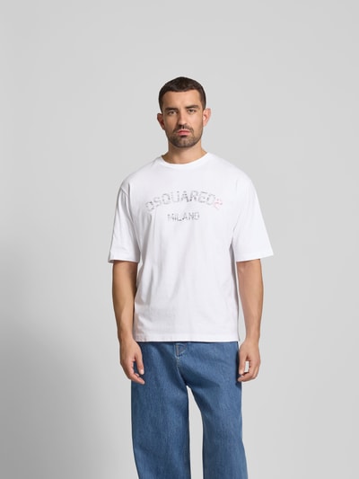 Dsquared2 T-Shirt mit Label-Print Weiss 4