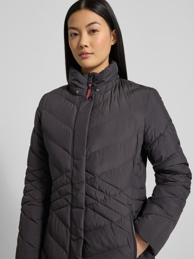 Fuchs Schmitt Płaszcz pikowany z kapturem Czarny 3