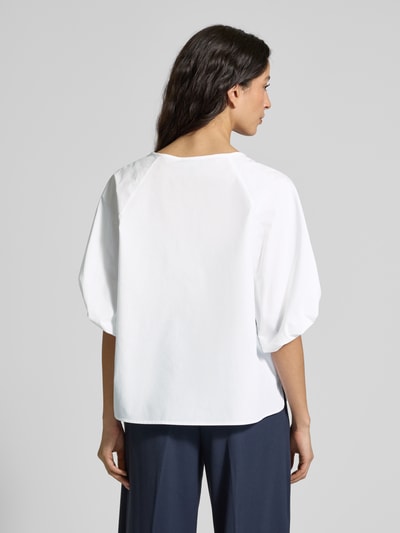 Emporio Armani Relaxed Fit Blusenshirt mit 3/4-Arm Weiss 5