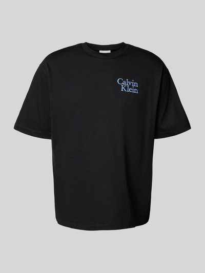 Calvin Klein Jeans T-shirt met labelstitching Zwart - 2