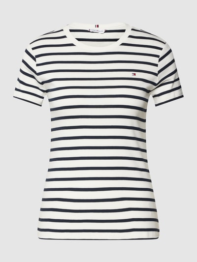 Tommy Hilfiger T-Shirt mit Label-Detail Modell 'CODY' Marineblau 2