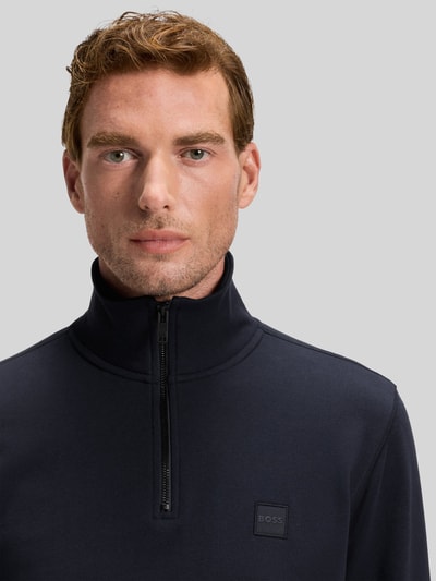 BOSS Orange Regular fit sweatshirt van puur katoen Donkerblauw - 3