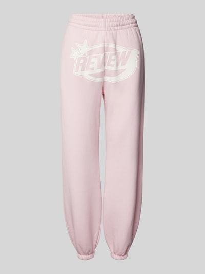 Review Sweatpants mit elastischem Bund Rosa 2