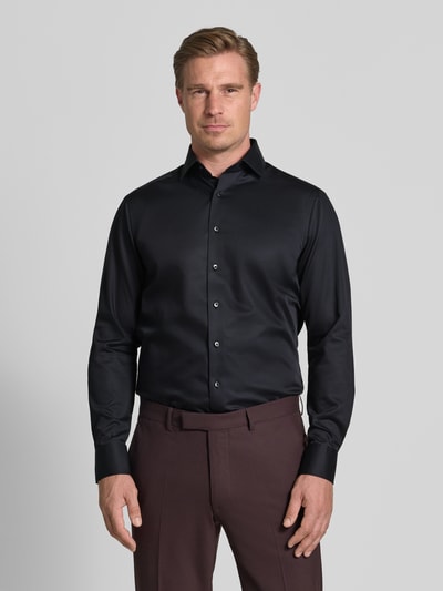 OLYMP Modern Fit Businesshemd aus reiner Baumwolle Modell 'Global Kent' Black 4