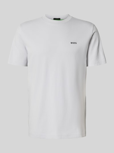 BOSS Green Regular fit T-shirt van katoenmix, model 'TEE' Lichtgrijs - 2