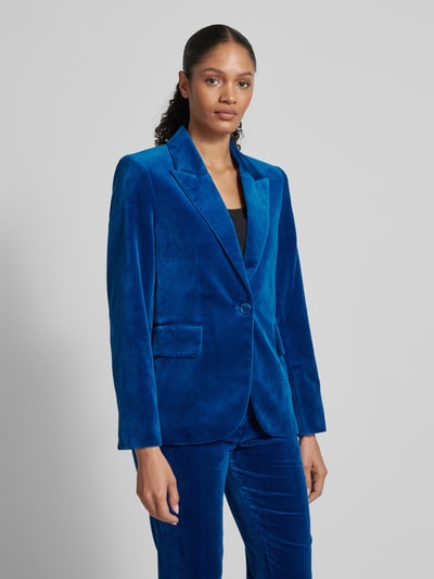 Zadig & Voltaire Blazer met klepzakken, model 'VAVY VELVET' Oceaanblauw - 4