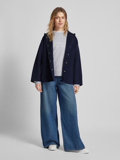 Weekend Max Mara Jack van lanawol met capuchon, model 'GENNAIO' Marineblauw - 1