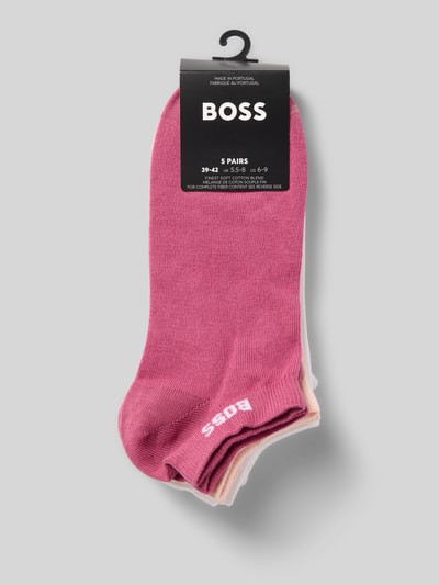 BOSS Sneakersokken van katoenmix in een set van 5 paar Lichtroze - 3