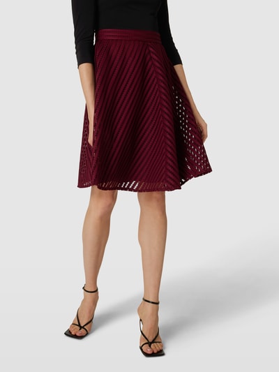 Swing Cocktailkleid in Two-Tone-Machart Bordeaux 3