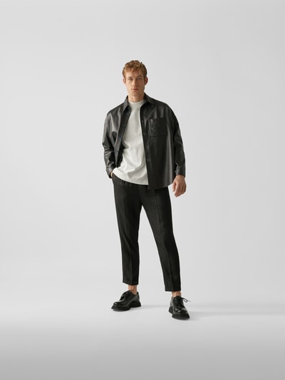 Marni Ledernes Hemd Schwarz 1