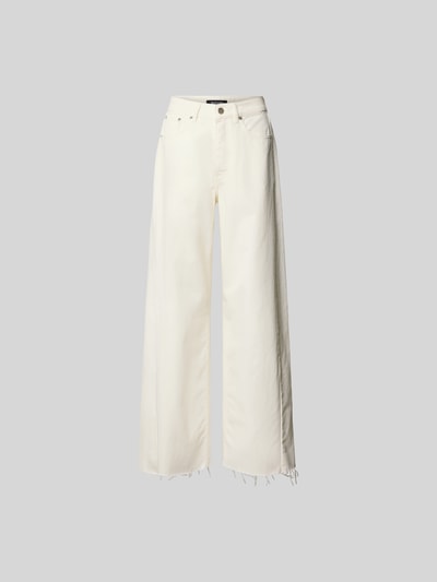 Produktfoto, Wide Fit Jeans im 5-Pocket-Design von black palms aus Reine Baumwolle in Creme mit Gürtelschlaufen und Knopf-Reißverschluss.