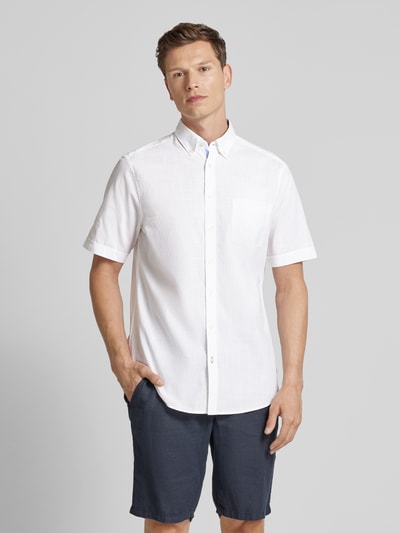 Christian Berg Men Freizeithemd mit Button-Down-Kragen Weiss 4