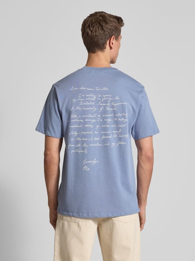 POMPEII BRAND T-Shirt mit Logo-Print Modell 'ADMISSION LETTER MARENGO' Hellblau 5