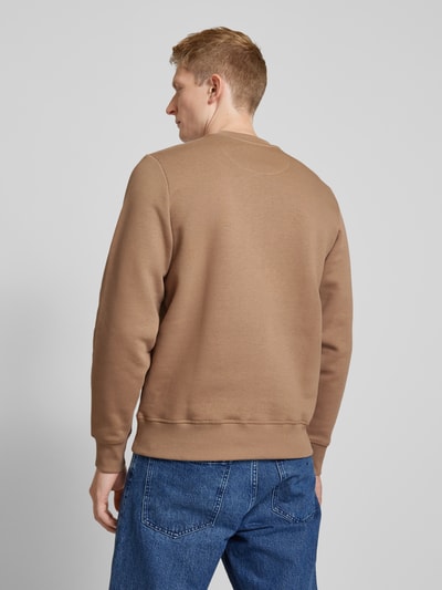 MCNEAL Comfort fit sweatshirt met ribboorden Middenbruin - 5